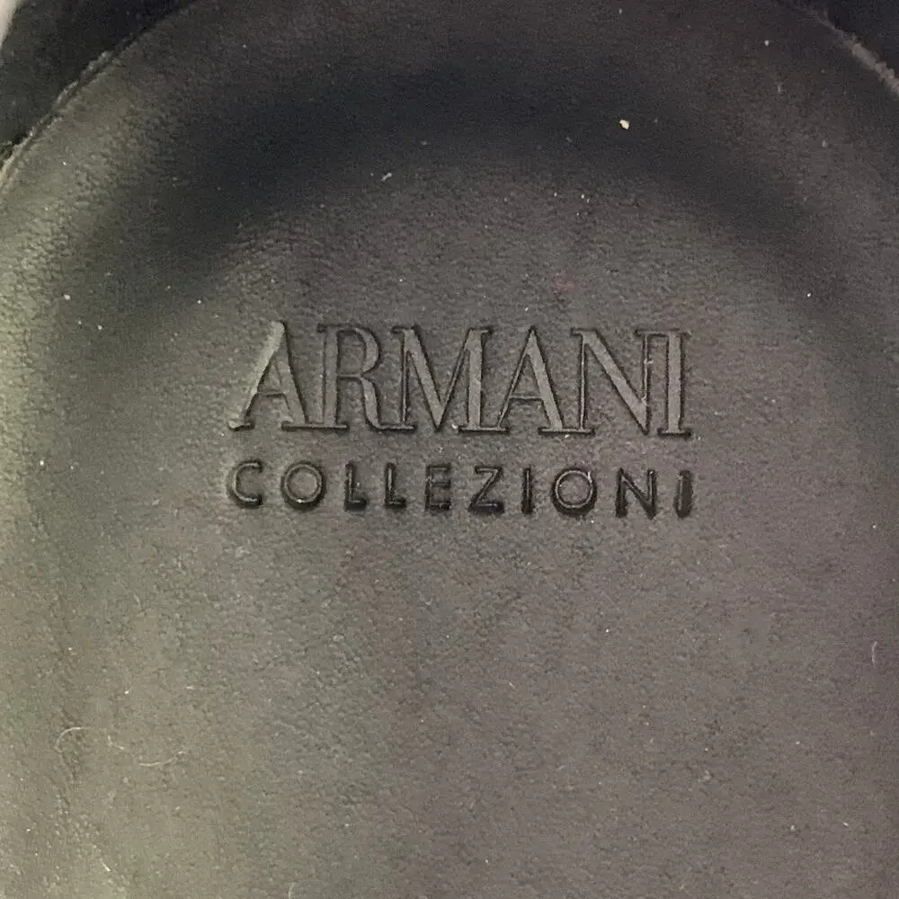 ARMANI COLLEZIONI Size 7.5 Brown Leather Derby Lace-Up Shoes